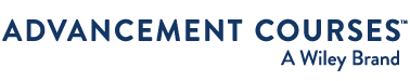 Logo of Advancement Courses, A Wiley Brand